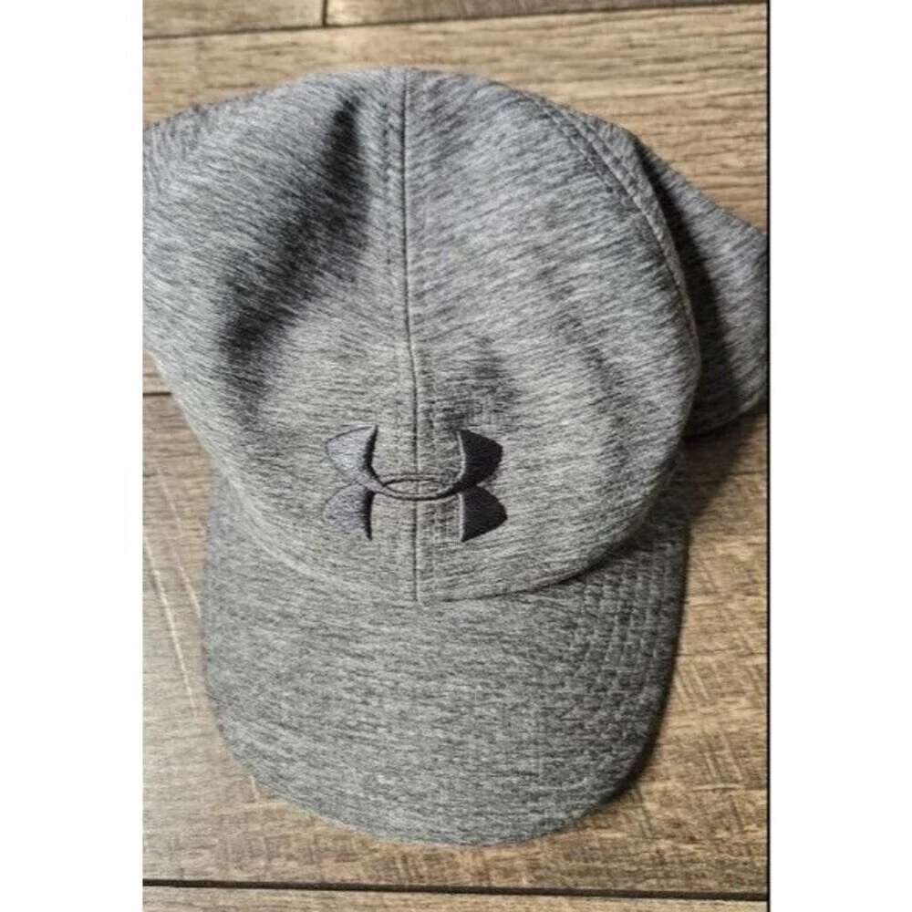 Under Armour Hat Cap Strap Back Womens One Size Heather Gray Polyester Blend